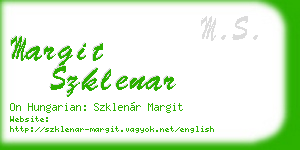 margit szklenar business card