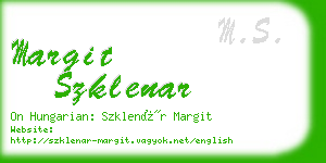 margit szklenar business card